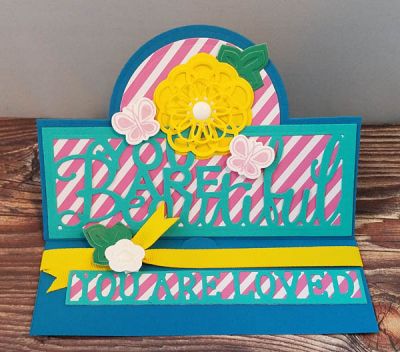 *beautiful and loved
sizzix border words. sizzix stand up circle card die set.sizzix window stamps/dies. tsol papers/embellishments
