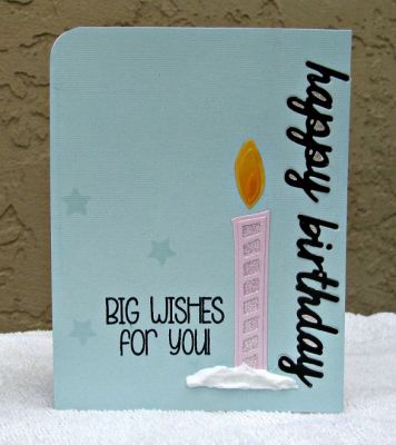 *big birthday wishes
candles4birthday stamp set and dies.  stars from all4stars.  happy birthday dies from the regal stand up set.
