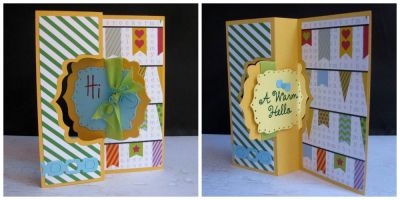 *hi
bubbly flip it die set. tsol paper. sizzix hello stamps
