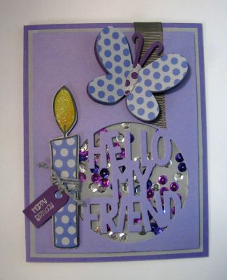 *hello my friend birthday shaker
also triplitbutterfly2stamp and dies, candles4birthday stamps & dies, large rectangle dies, and sizzix tags with words.
Keywords: candles4birthday largerectangledies