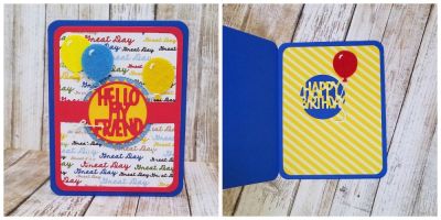 hello my friend
2 inch circle word dies + one from the hsn circle flip it, Sizzix Card, Rounded Corners w/Circle Drop-ins
