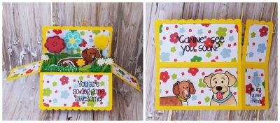 doggone
sizzix box card die set. friends4cookie stamp/die set. papers and inks/markers tsol.
Keywords: friends4cookie