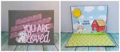 you are loved
you are loved 3d drop in with sizzix dog gone cute stamp/die set. sunshine triplit die. tsol papers and washi tape
