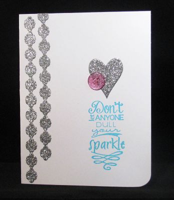 *Don't
upliftingwords2hear. heart from sizzix framelits hearts 2. border from regal stand up. tsol button
