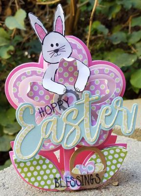 Hoppy Easter Blessings
Easter statement word dies and stamps. bunnyfriend4bear stamps/dies. sizzix flower fold its. tsol papers/inks
