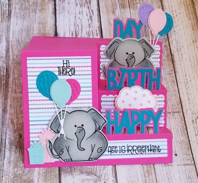 happy birthday
elephantpudgie19. sizzix happy birthday step up card die set

