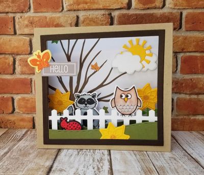 fall
5x7 shadow box die, hats4critters
