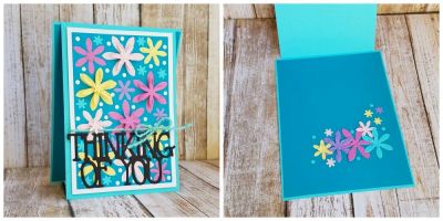 thinking of you
card flower front drop in. tsol thinking of you
