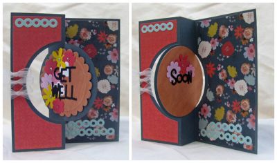 *get well soon
large circle flip it card set.  mini flower dies
