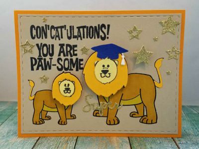 *grad cats
lion2stamp. grad cap die from hats4critters. star triplits.stitched rectangle die
