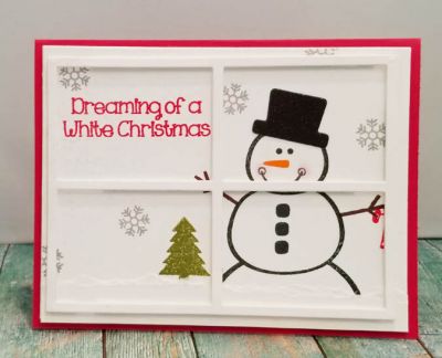 *white christmas
grid 2 die set. snowman2build. tree from stockings4christmas. snowflake from stamp2build. (not sold on tsol i sprayed with perfect pearls for white glimmer)

