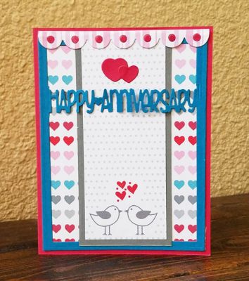 *happy anniversary
sizzix drop in card front dies. sizzix/sb border die. all products tsol.

