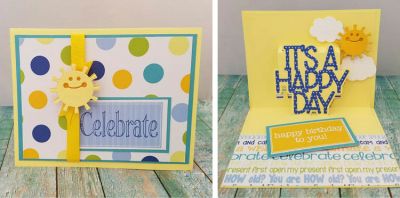 *it's a happy day
sizzix it's a happy day 3d drop in. sizzix hello sunshine triplits. papers TSOL
