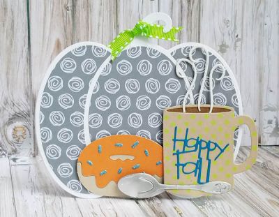happy fall
hotchocolate2stamp dies. donuts2stamp dies. pumpkin fold it die set. happy fall from scarecrow dies. tsol papers and inks. (spoon is foil)

