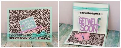 happy thoughts
sizzix get well soon 3 d drop in set. tsol papers. sizzix butterfly triplit
