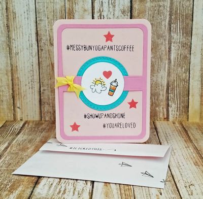 hashtag
hashtag2stamp. Sizzix Card, Rounded Corners w/Circle Drop-ins
