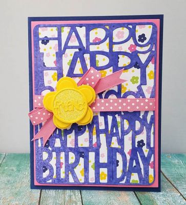 Happy Birthday, friend
Happy birthday card front die. sizzix flower triplit. sizzix circle word die. tsol papers
