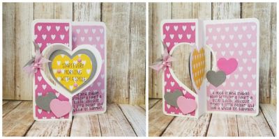 start every morning with a smile
heart flip it die set. january 2018 card kit club stamps
