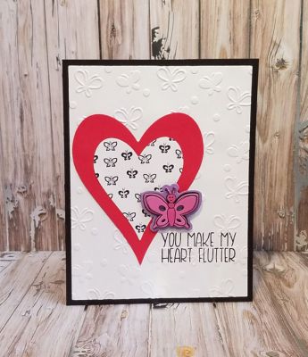 you make my heart flutter
sayings4butterfly and dies. heart die. butterfly embossing folder.
