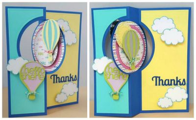 *thanks
sizzix dotted framelits circle dies. 5x7 circle flip it. hot air balloon triplits. stamp by sizzix. tsol papers
