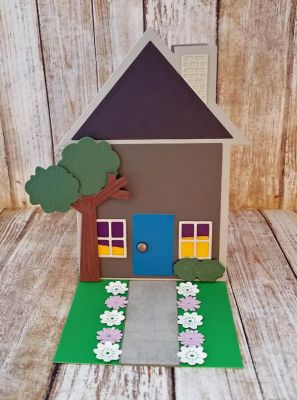house
house fold it die set. mini flower dies
