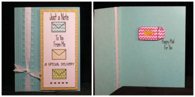 *just a note
front and inside. happymail2stamp. patterns4happymail. tsol inks. sizzix/sb embossing folder, dots border.
