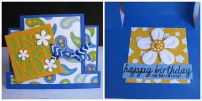 *just for you
sizzix kind sentiments step up card.  sizzix birthday stamps.  
