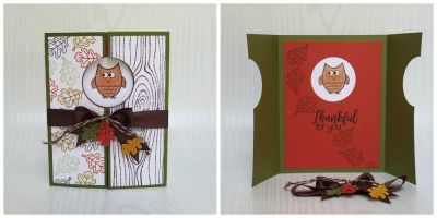 thankful for you
leaf2stamp, leaf dies, gate fold A2, hats4critters (owl)
