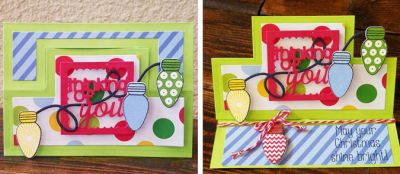 *Christmas lights
sizzix mini chrismtas lights stamps and dies. mini square stand up. papers and inks tsol.
