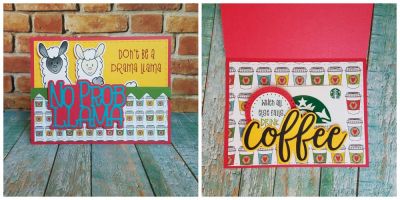 no llama drama
llama2stamp. coffee statement. sizzix borders thinlits. stitched rectangle border die. dotted circle dies
