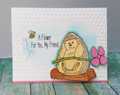 *a flower for you
plus sizzix/sb embossing folder. bee from stamp2build.
