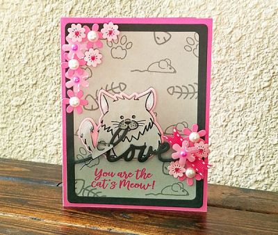 love
fluffycatpudgie4. script drop in card front die set. tsol mini flower dies. tsol inks and markers
