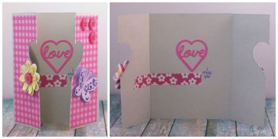 *love
half A2 card, gatefold. stamps by sizzix. all products tsol
