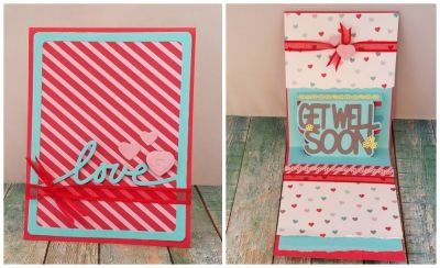 love
sizzix get well soon 3d drop in. sizzix lovely drop in card die set. tsol papers
