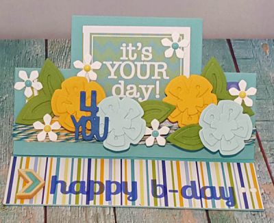 *thinking of you mini stand up
mini thinking of you stand up card die set. tsol products. sizzix birthday stamp.
