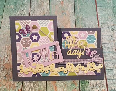 *hello
happy day mini  step up card die set. tsol papers
