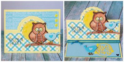 you're a hoot
owl pudgie and dies. scallop circle stand up die set. . tsol papers and i nks.
