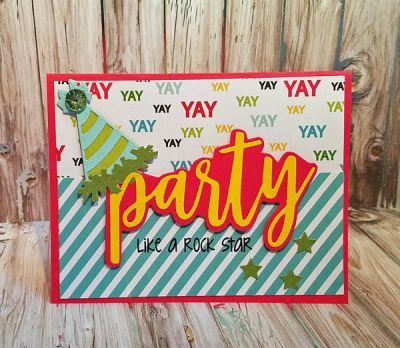 party
party statement words stamp/die set. party hat triplits. 
Keywords: triplitpartyhat