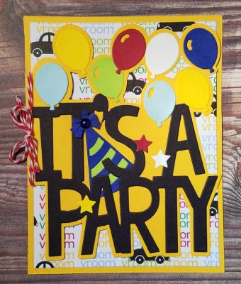 *it's a
party!  die set. sizzix party hat die set. tsol papers
