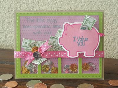 * I value you!
piggybank2stamp/dies. stitched rectangle die. grid die. all papers, inks, ribbon from TSOL. confetti from party city.
Keywords: StitchedRectangleDies GridDieSet