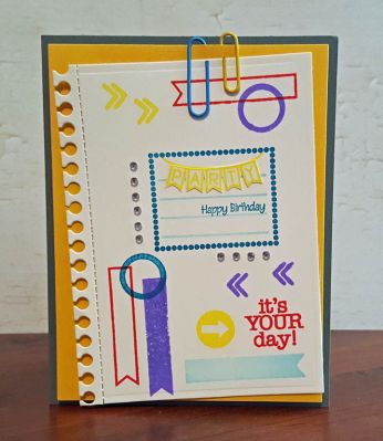 *happy birthday!
highlighters4planners.  frames4planners. tsol notebook edge die. tsol inks. it's your day is sizzix birthday.  happy birthday is from stamp2build.
