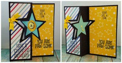 *roar
lion2stamp, extras4lions + dies.  star flip it. tsol papers.
