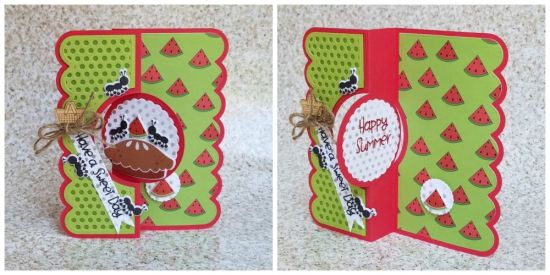 happy summer
scallop edge circle flip it. watermelon2stamp
