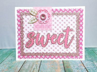sweet
scallop rectangle dies.  Sweet statement word die/stamp set. papers and inks TSOL.
Keywords: StatementWords