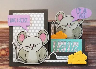 *all ears
mousepudgie2stamp+dies. mini step up. word bubble from sizzix birds & tree. tsol papers, inks, markers

