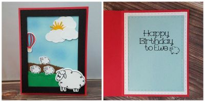 *happy birthday to ewe
sheep2stamp + dies. hot4balloons + dies. stitched rectangles
