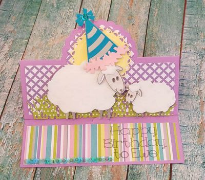 *happy birthday
sheep2stamp + dies. party hat triplits. tsol papers. tsol grass die. white felt.
