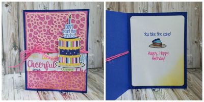 don't count the candles
sizzix take the cake stamp and die set. sizzix flower power card front die. tsol papers, inks, markers
