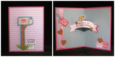 *welcome to the neighborhood
happymail2stamp +dies. banner 3d drop in card die set. tsol papers
