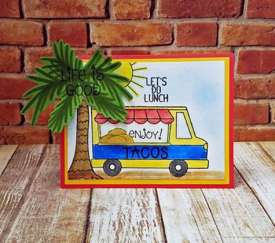 tacos
icecreamtruck2stamp and dies. island2vist stamps. shark pudgie stamp (lunch), sun from summer4fun. alpha dies from the foxes2stamp dies
